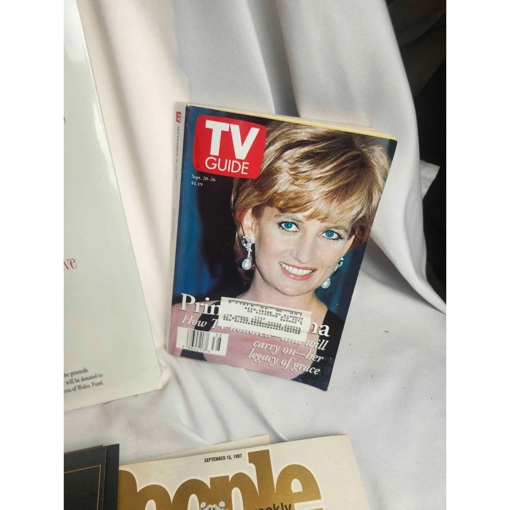 Vintage 1997 Princess Diana People Magazine Lot & 1998 Sealed Calendar Tribute